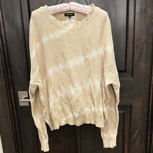 Dear John Beige Tie-Dye Sweater